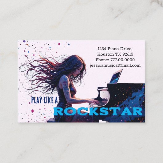 ピアノ先生 名刺 (裏面)