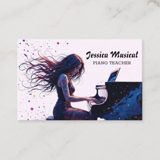 ピアノ先生 名刺 (正面)