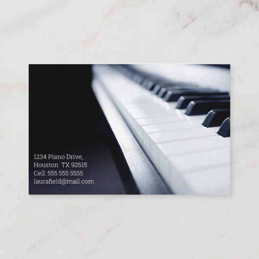 ピアノ先生 名刺 (裏面)