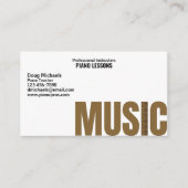ピアノ先生 名刺 (正面)