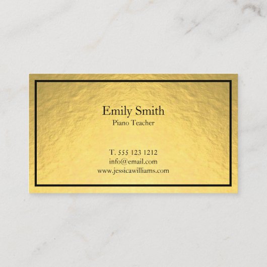 ピアノ先生 名刺 (裏面)