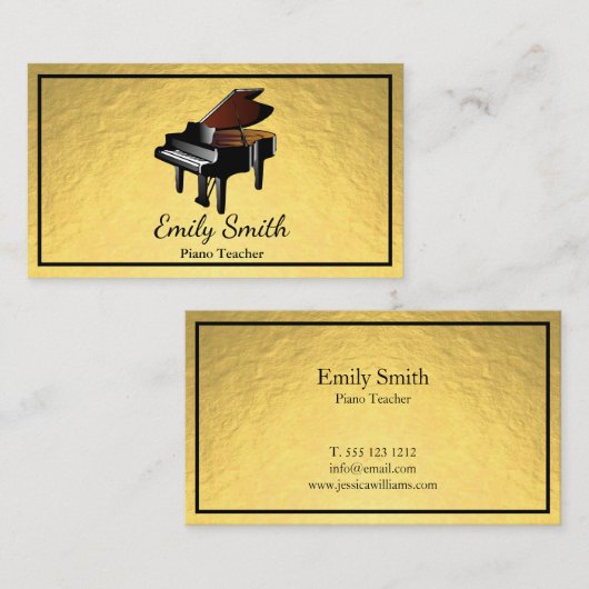 ピアノ先生 名刺 (正面/裏面)