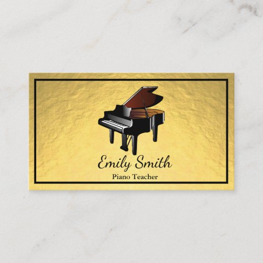 ピアノ先生 名刺 (正面)