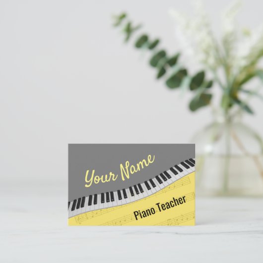ピアノ先生 名刺 (スタンド正面)
