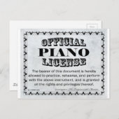 ピアノ免許 ポストカード (正面/裏面)