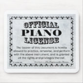 ピアノ免許 マウスパッド (正面)