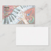 ピアノ名刺のテンプレート2 (ライト) 名刺 (正面/裏面)