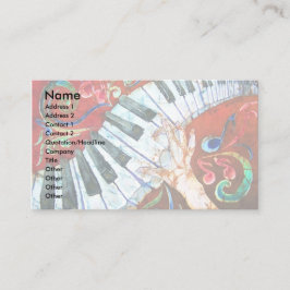 ピアノ名刺のテンプレート2 (ライト) 名刺