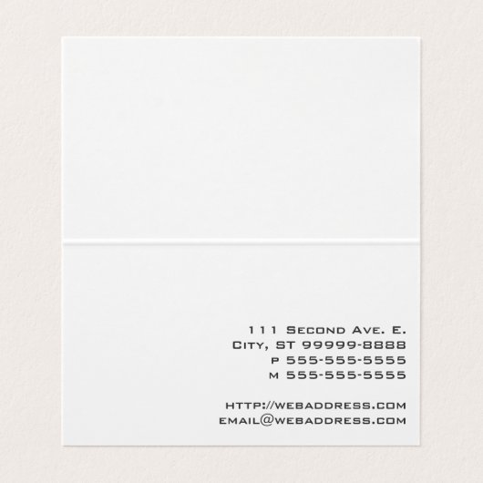 ピアノ名刺 名刺 (内部フラット)