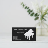 ピアノ名刺B&W 名刺 (スタンド正面)