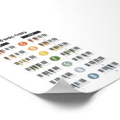 ピアノ基本コードのポスター ポスター (角)