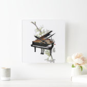 ピアノ壁時計 スクエア壁時計 (ホーム)