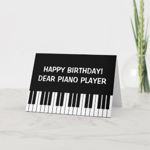 ピアノ奏者のためのおもしろいな誕生日の挨拶状 カード