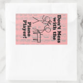 ピアノ奏者の長方形スティックを台無しにしない 長方形シール (バッグ)