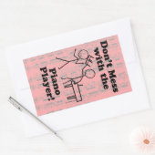 ピアノ奏者の長方形スティックを台無しにしない 長方形シール (封筒)