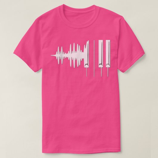 ピアノ奏者の音楽 Tシャツ (デザイン正面)