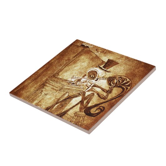 ピアノ奏者 タイル (側面)