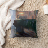 ピアノ奏者(ピアニスト)(女子ミュージシャン) クッション (ブランケット)