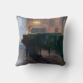 ピアノ奏者(ピアニスト)(女子ミュージシャン) クッション (裏面)