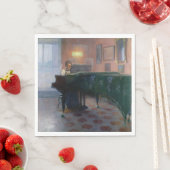 ピアノ奏者(ピアニスト)(女子ミュージシャン) スタンダードランチョンナプキン (インサイチュ)