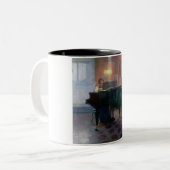 ピアノ奏者（ピアニスト）(女子ミュージシャン) ツートーンマグカップ (正面左)