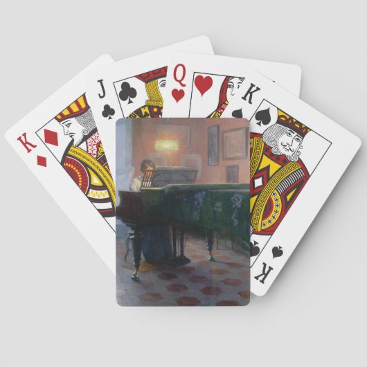 ピアノ奏者（ピアニスト）(女子ミュージシャン) トランプ (裏面)