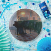 ピアノ奏者（ピアニスト）(女子ミュージシャン) ペーパープレート (パーティー)