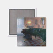 ピアノ奏者（ピアニスト）(女子ミュージシャン) マグネット (正面/裏面)