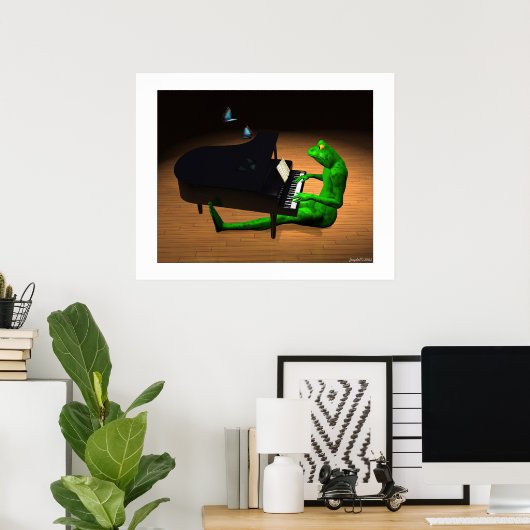 ピアノ奏者 ポスター (ホームオフィス)