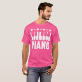 ピアノ奏者 ミュージック ピアノ 楽器 Tシャツ (正面フル)