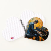 ピアノ奏者 – 油彩画 ノートブック (内部)