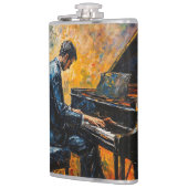 ピアノ奏者 – 油彩画 フラスク (左)