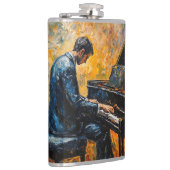 ピアノ奏者 – 油彩画 フラスク (右)