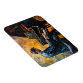 ピアノ奏者 – 油彩画 マグネット (右側)