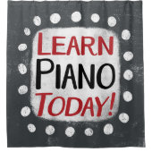 ピアノ学本日シャワーカーテン シャワーカーテン (正面)