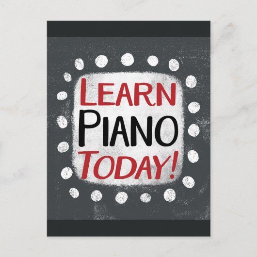 ピアノ学本日葉書 ポストカード (正面)