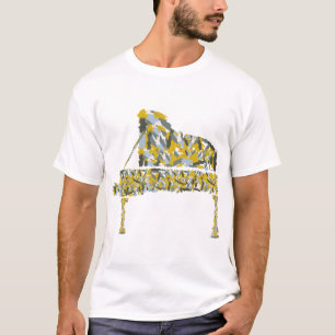 ピアノ抽象芸術 Tシャツ