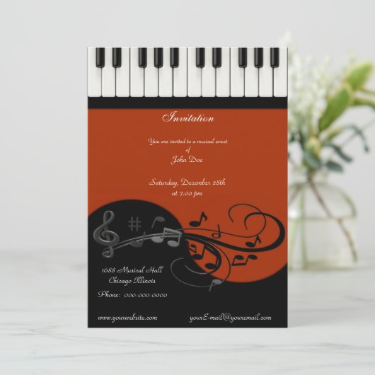 ピアノ招待状 招待状 (スタンド正面)