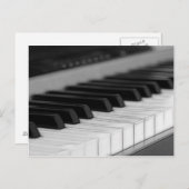 ピアノ挨拶の郵便はがき ポストカード (正面/裏面)