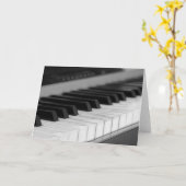 ピアノ挨拶カード カード (黄色い花)