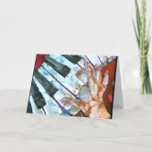 ピアノ挨拶状 カード (正面)