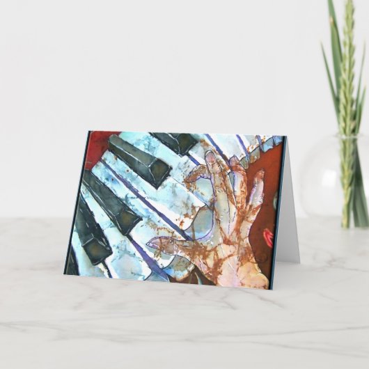 ピアノ挨拶状 カード (正面)