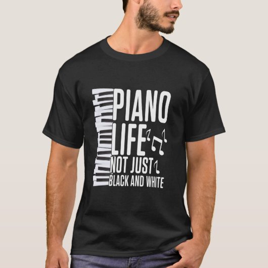 ピアノ教師 音楽好き ピアニスト コンサート 女性 Tシャツ (正面)
