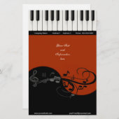 ピアノ文房具 便箋 (正面/裏面)