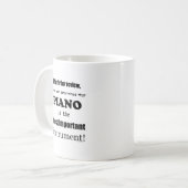 ピアノ最も重要な楽器 コーヒーマグカップ (正面左)