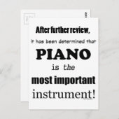 ピアノ最も重要な楽器 ポストカード (正面/裏面)