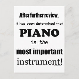 ピアノ最も重要な楽器 ポストカード