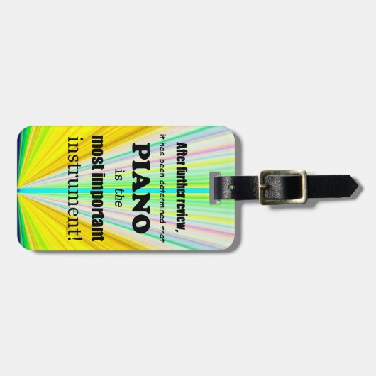 ピアノ最も重要な楽器 ラゲッジタグ (正面横)