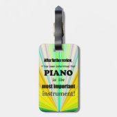 ピアノ最も重要な楽器 ラゲッジタグ (裏面縦)