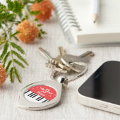 ピアノ最高の先生エバーピアノ鍵レッド キーホルダー (側面)